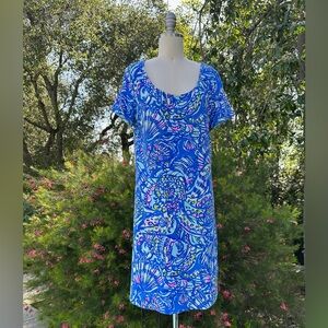Lilly Pulitzer "Tammy" bright floral A-line dress - size M